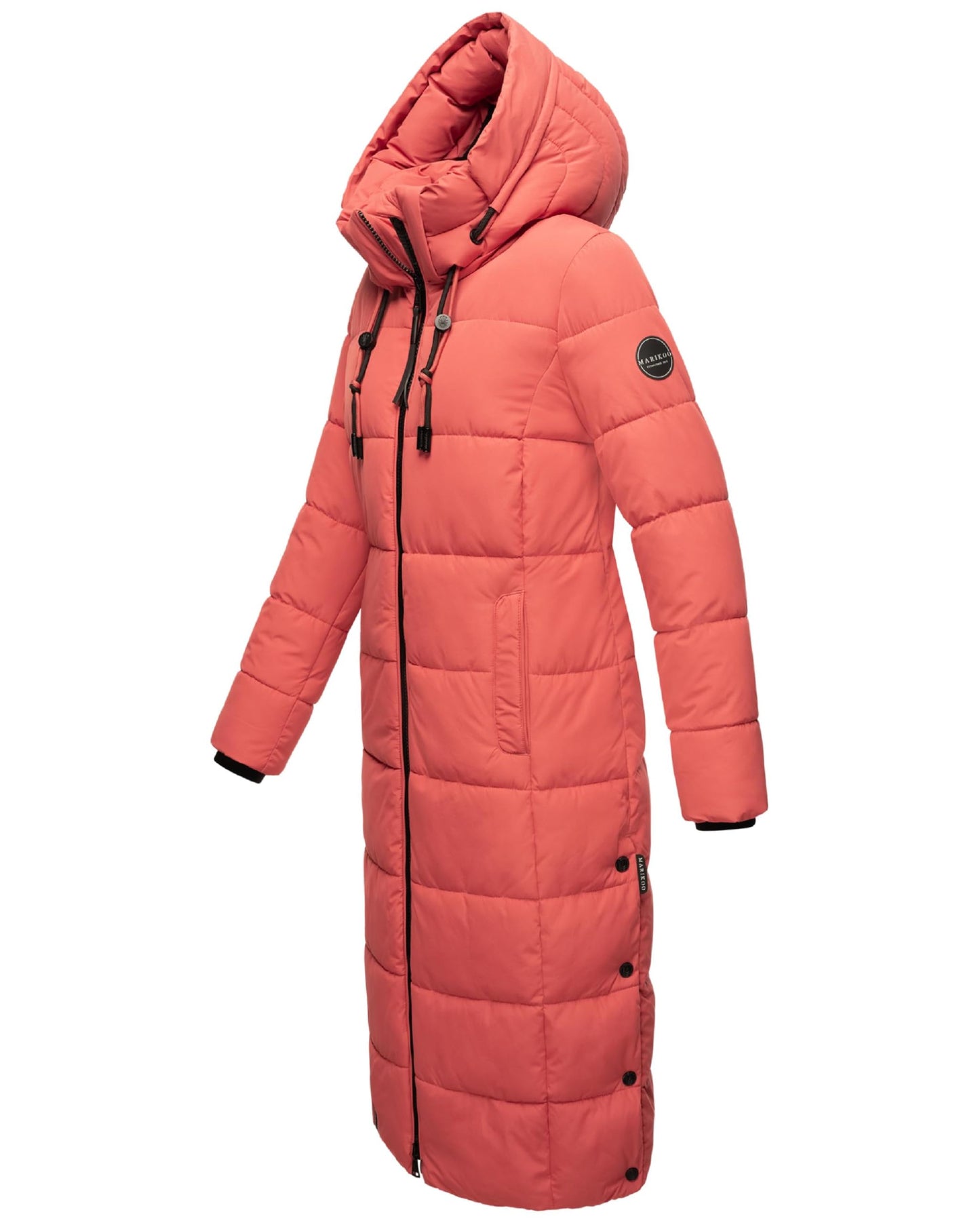 Long Fall & Winter Coat for Women | Detachable Hood | Quilted Women’s Calf-Length Jacket | Nadeshikoo XVI XS-5XL