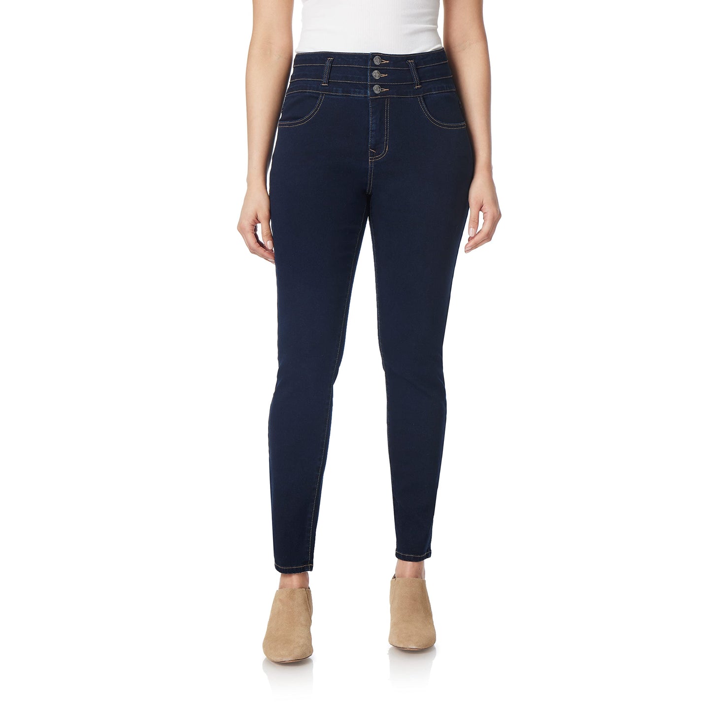 Angels Forever Young Evershape Skinny Jeans For Women - Mid-rise, Figure Enhancing Stretch Denim