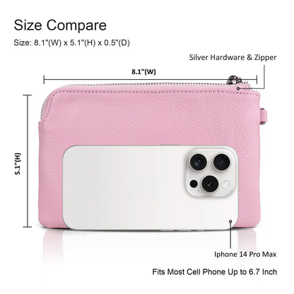befen Genuine Leather Wristlet Clutch RFID Blocking Bag Cell Phone Wallet Purse Wristlet Wallet Purses and Handbags for Women