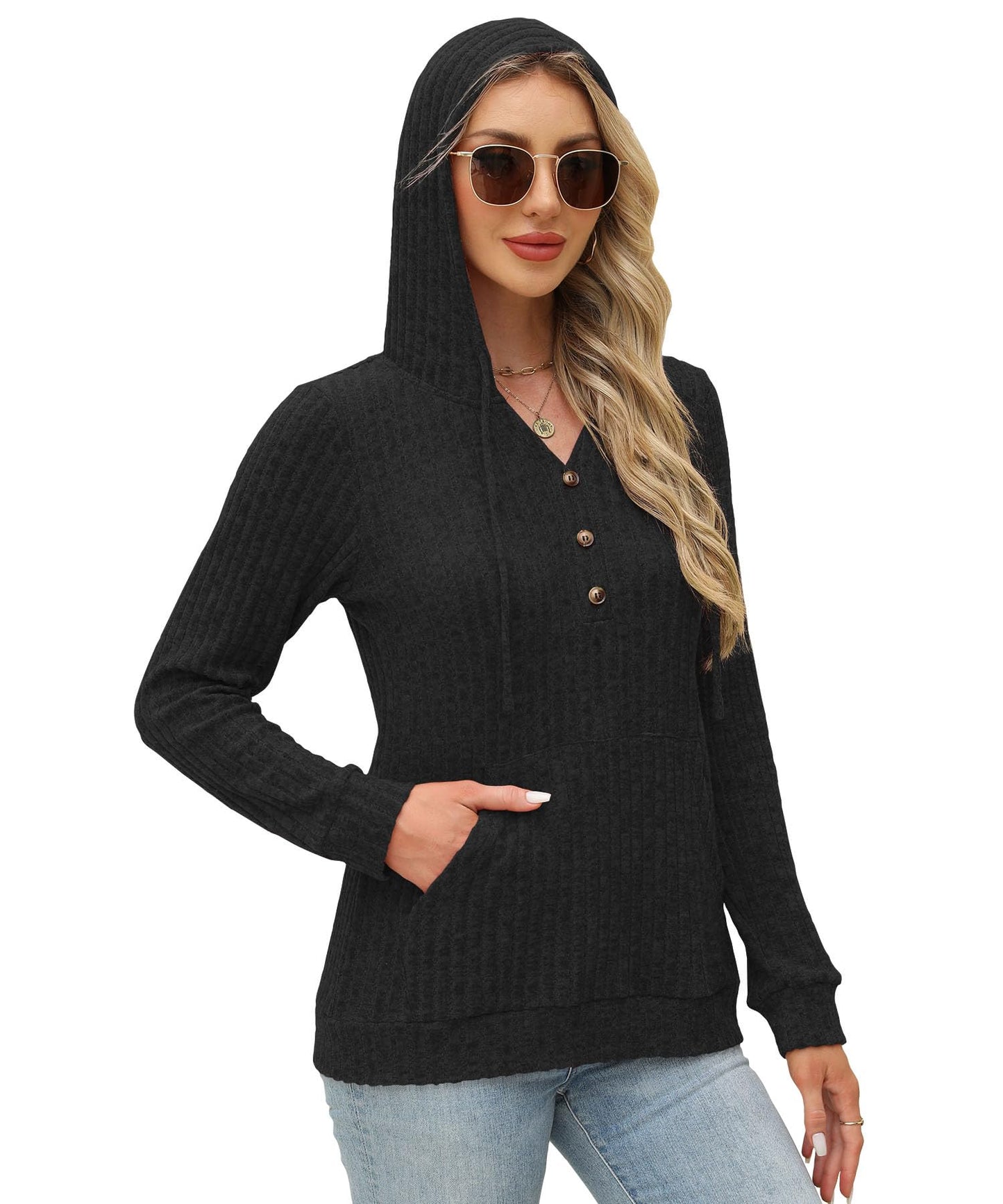 Womens Sweaters Fashion Hoodies Long Sleeve Tops Casual Sweatshirts Fall Outfits Pullover Winter Clothes 2025