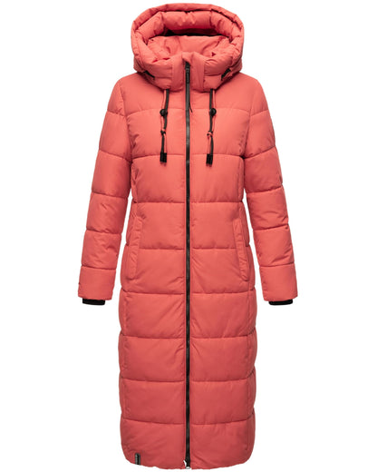 Long Fall & Winter Coat for Women | Detachable Hood | Quilted Women’s Calf-Length Jacket | Nadeshikoo XVI XS-5XL