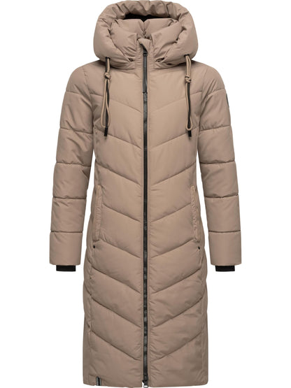 Women's Winter Jacket with Hood | Windproof & Weather-Resistant Jacket | Quilted, Puffy Coat | Sahnekatzii XIV XS-5XL