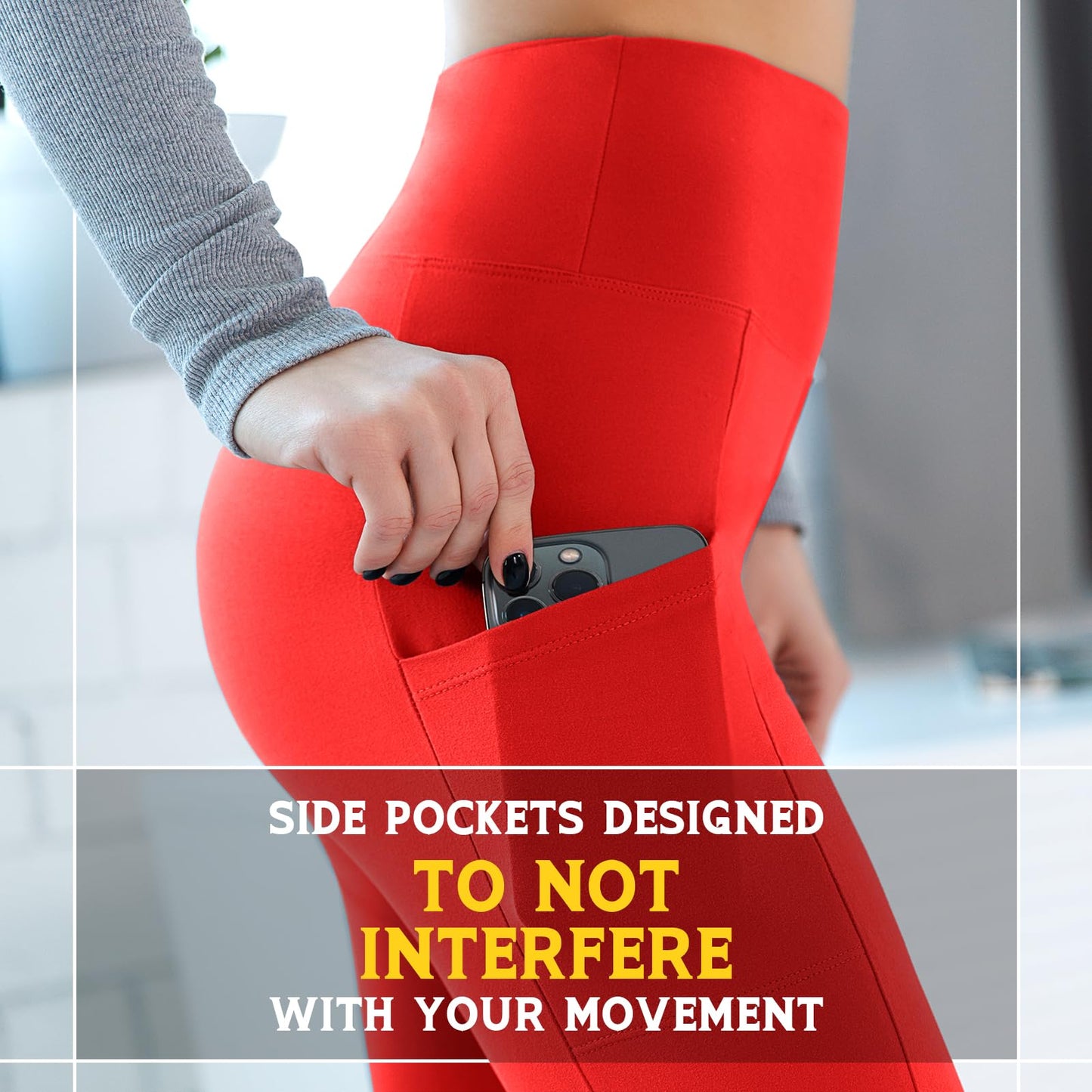 Walifrey Leggings with Pockets for Women, High Waisted Buttery Soft Womens Leggings for Gym Yoga Workout