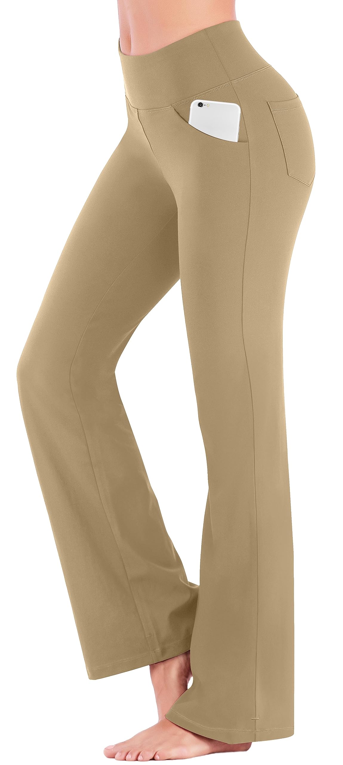 IUGA Yoga Pants Women Wide Leg High Waist Bootcut Workout Flare Leggings Tummy Control Work Dress Pants Women 4 Pockets