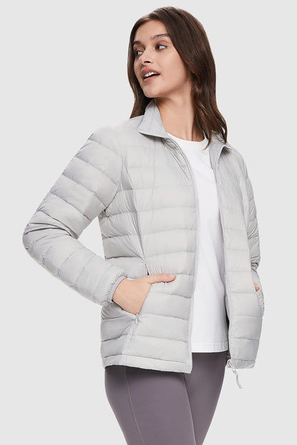 Orolay Women's Lightweight Packable Down Jacket Quilted Puffer Coat with Stand Collar