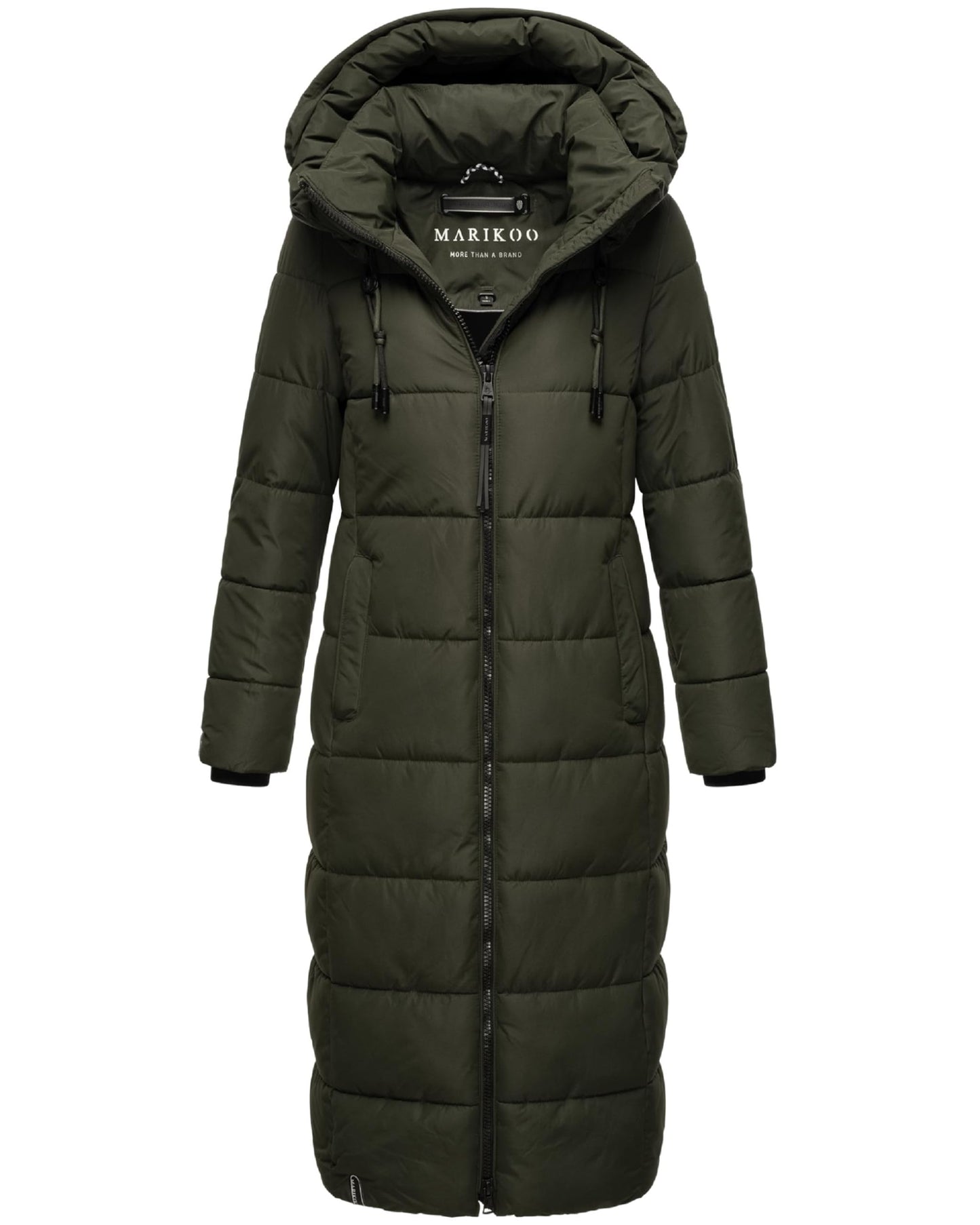 Long Fall & Winter Coat for Women | Detachable Hood | Quilted Women’s Calf-Length Jacket | Nadeshikoo XVI XS-5XL