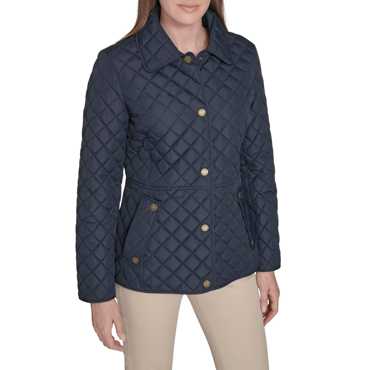 Tommy Hilfiger Women's Zip Up Long Sleeve Quilted Jacket