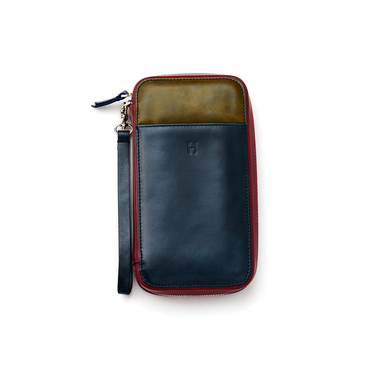 Wristlet for Men & Women, Full-Grain Leather Clutch Bag, RFID Protection, Zipper Pocket, Handcrafted, Gift Box & Pouch