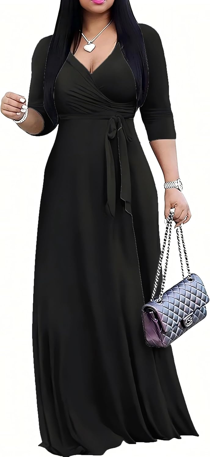 pnpednde Women's Casual Sexy V Neck 3/4 Sleeves Club wear Party Outfits