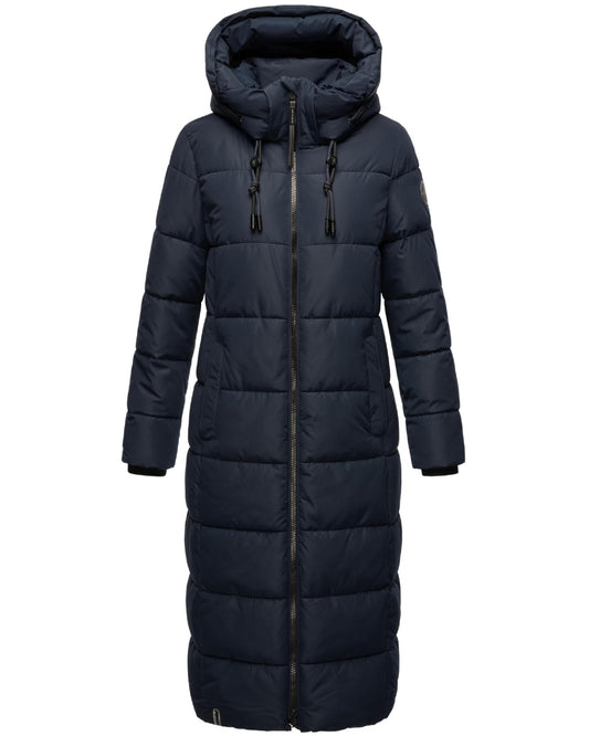 Long Fall & Winter Coat for Women | Detachable Hood | Quilted Women’s Calf-Length Jacket | Nadeshikoo XVI XS-5XL