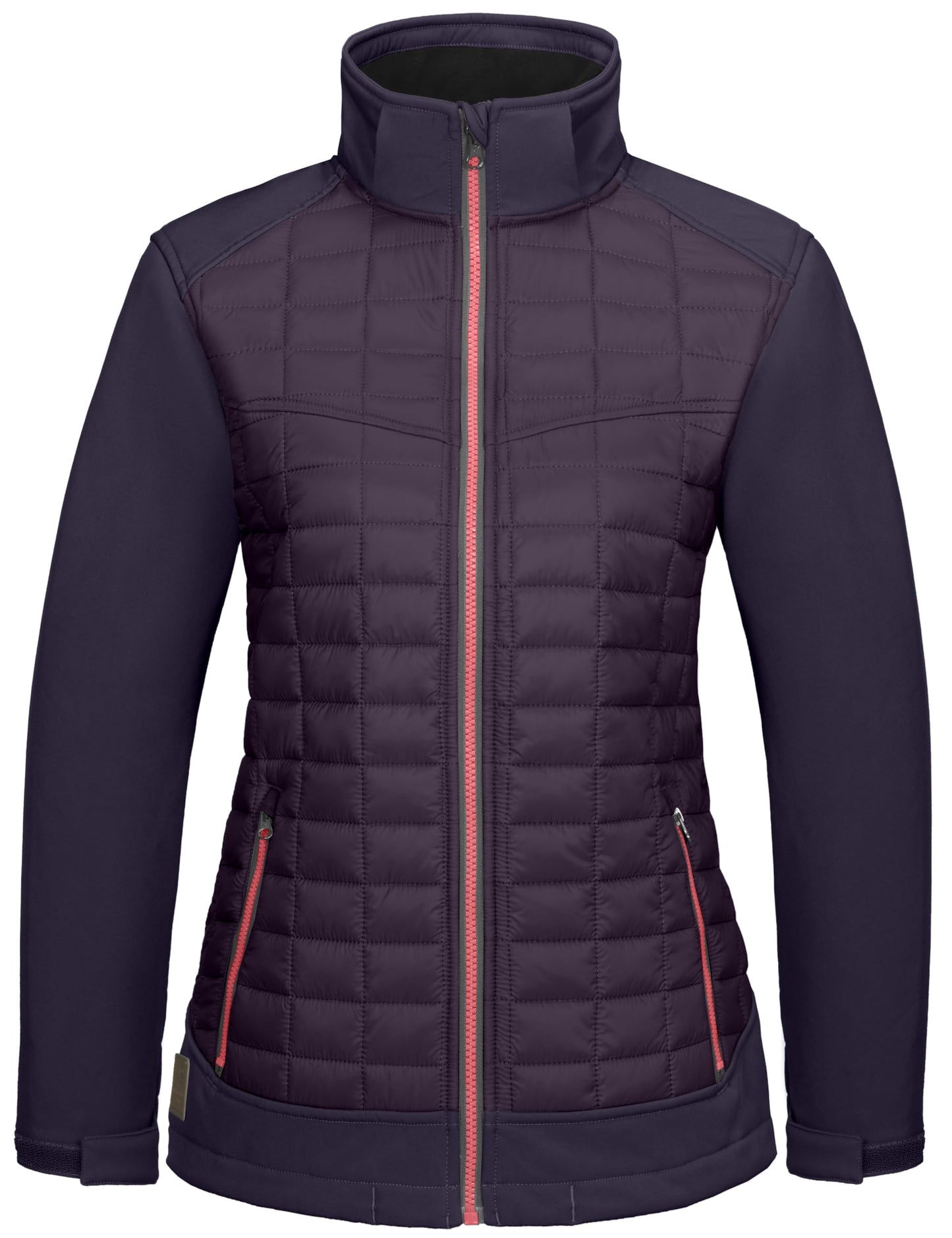 Little Donkey Andy Women's Lightweight Insulated Hybrid Jacket for Hiking Running Ski Thermal Warm with Removable Hood
