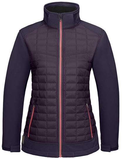 Little Donkey Andy Women's Lightweight Insulated Hybrid Jacket for Hiking Running Ski Thermal Warm with Removable Hood