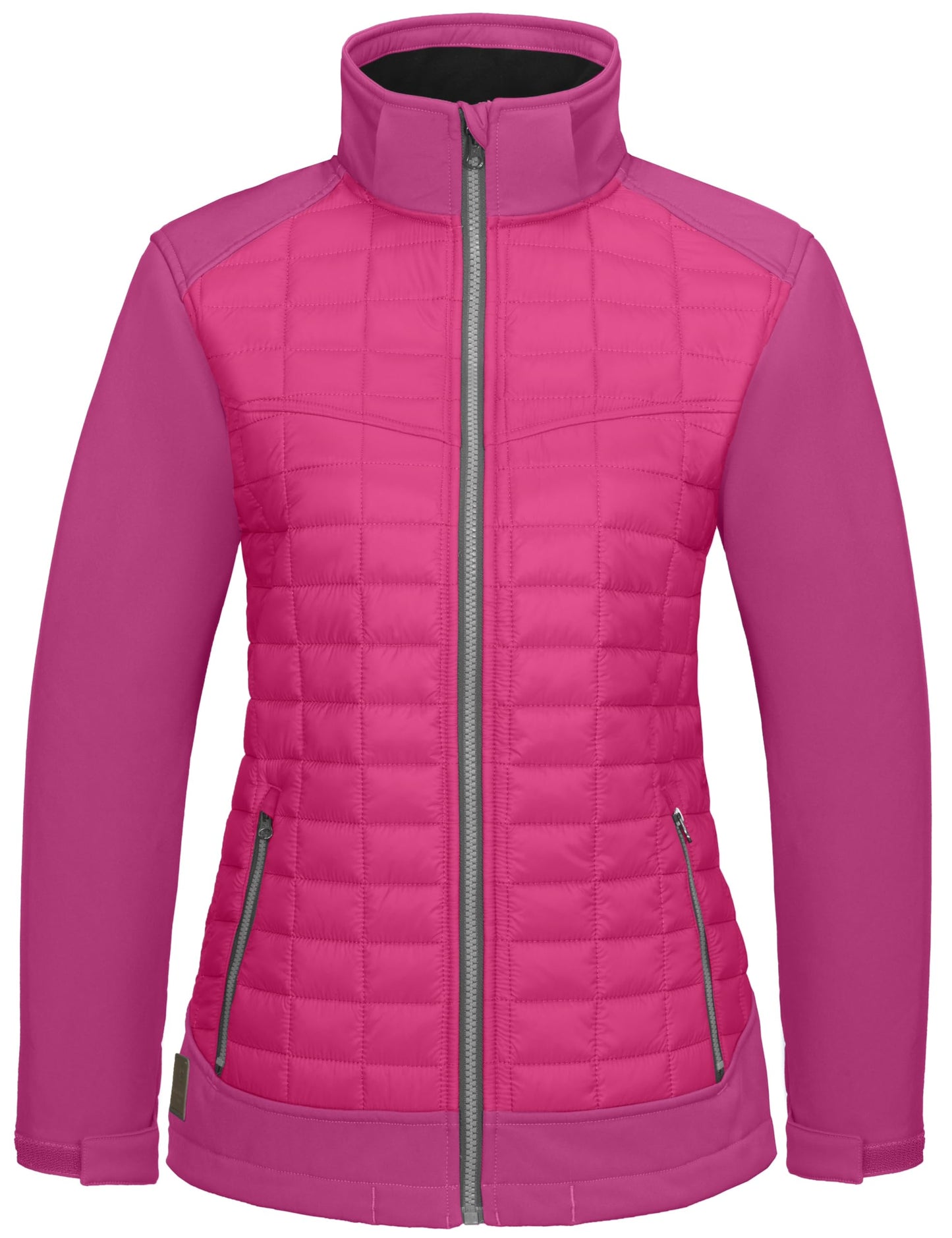 Little Donkey Andy Women's Lightweight Insulated Hybrid Jacket for Hiking Running Ski Thermal Warm with Removable Hood
