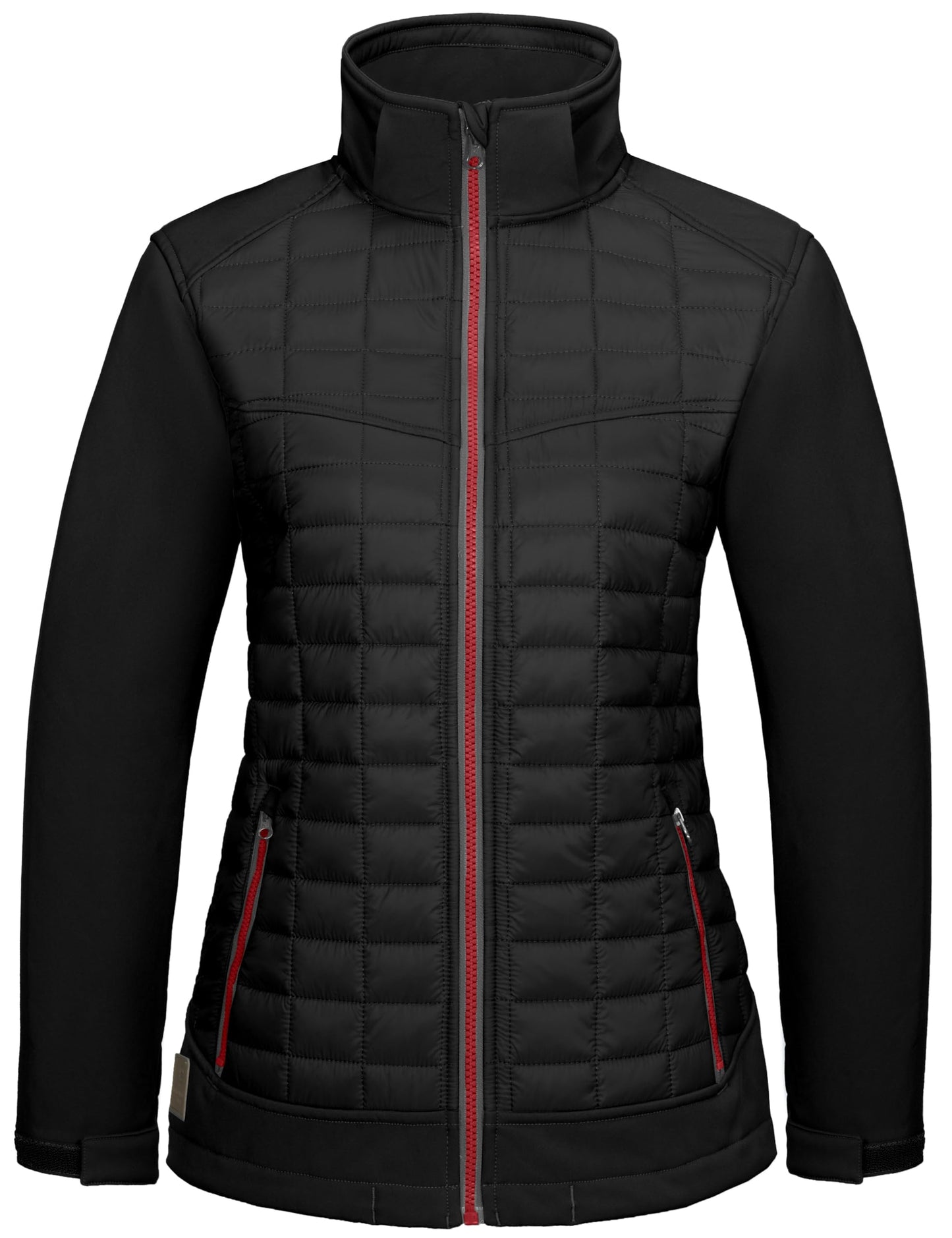 Little Donkey Andy Women's Lightweight Insulated Hybrid Jacket for Hiking Running Ski Thermal Warm with Removable Hood