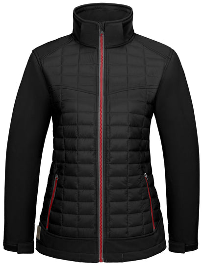 Little Donkey Andy Women's Lightweight Insulated Hybrid Jacket for Hiking Running Ski Thermal Warm with Removable Hood