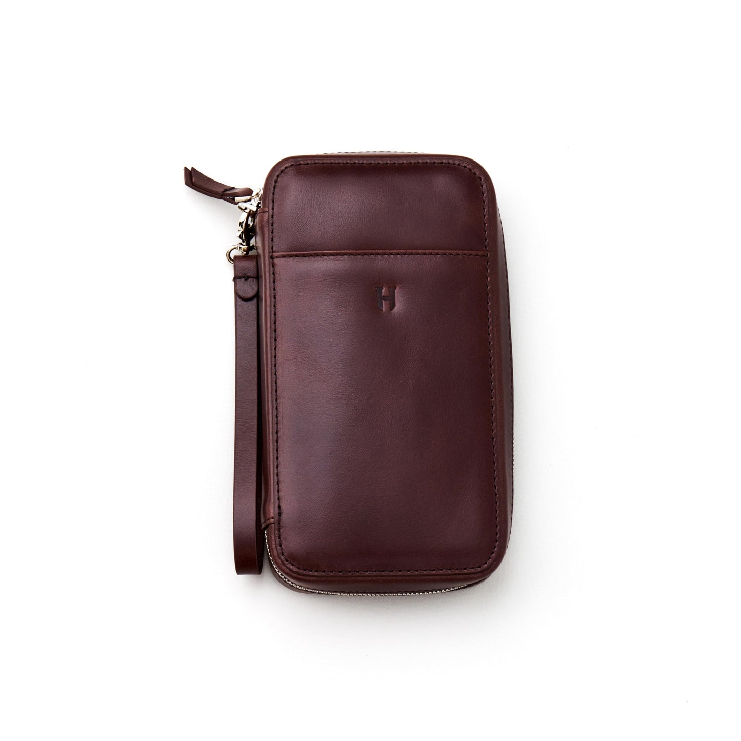 Wristlet for Men & Women, Full-Grain Leather Clutch Bag, RFID Protection, Zipper Pocket, Handcrafted, Gift Box & Pouch