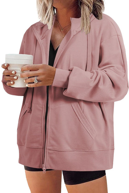 Eytino Women Plus Size Sweatshirts Long Sleeve Zip Up Oversized Casual Hoodies Jackets 2025 Fashion Fall Outfits(1X-5X)
