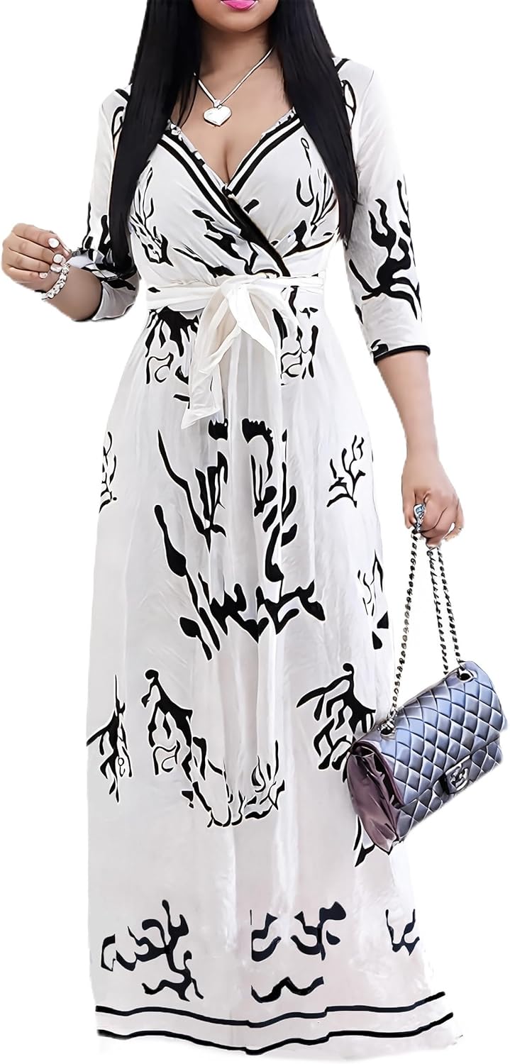 pnpednde Women's Casual Sexy V Neck 3/4 Sleeves Club wear Party Outfits