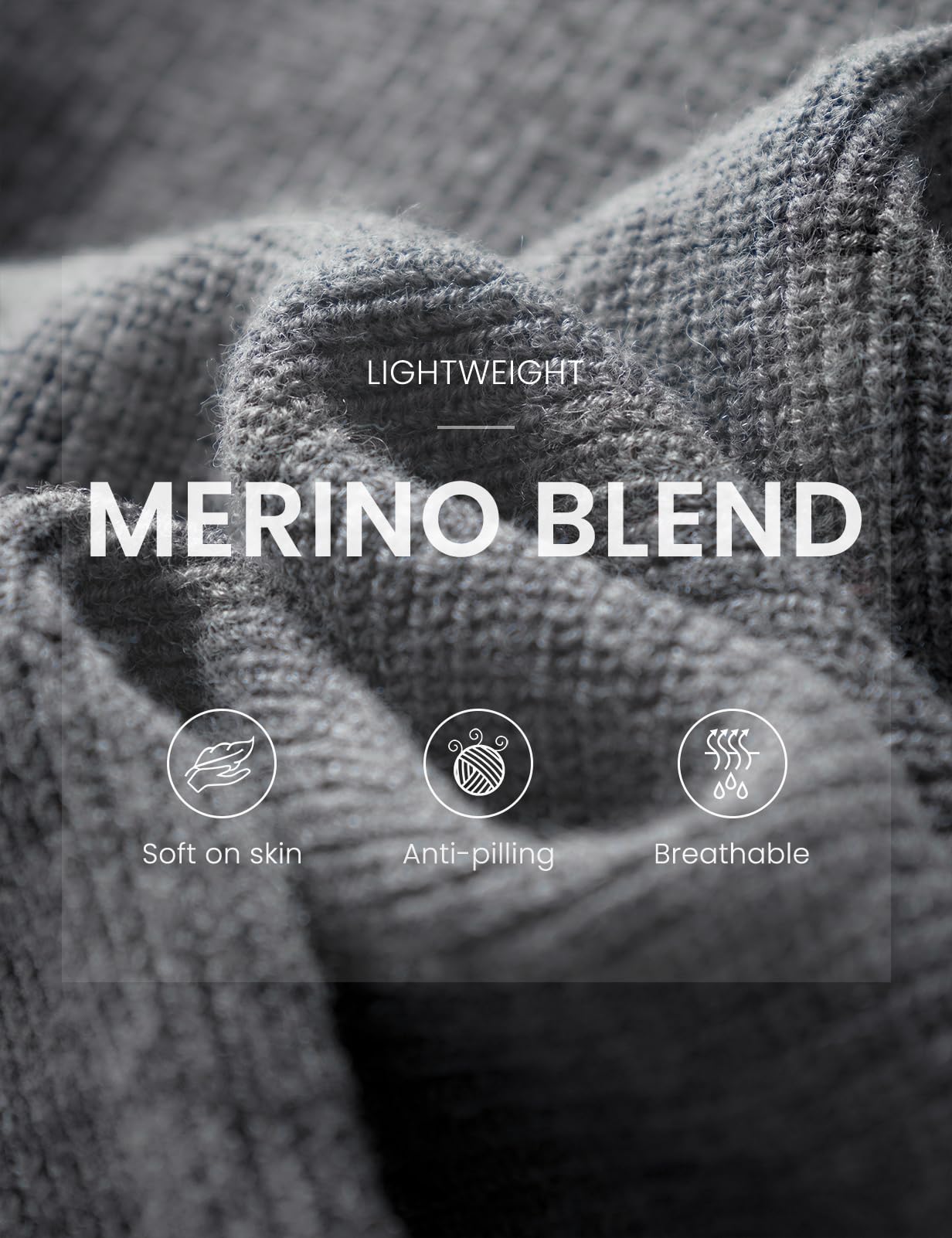 Women's Merino Wool Blend Hoodies 2025 Fall Winter Crewneck Sweatshirt Long Sleeve Knitted Sweater with Drawstring