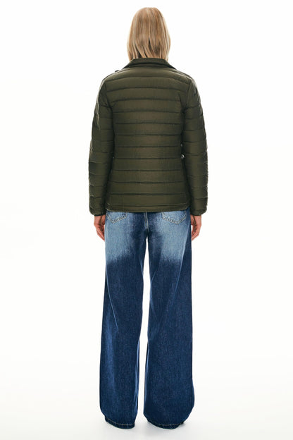 Orolay Women's Lightweight Packable Down Jacket Quilted Puffer Coat with Stand Collar