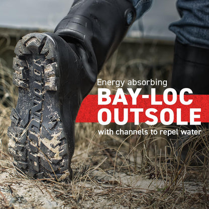 Dunlop Protective Footwear, Chesapeake plain toe Black Amazon, 100% Waterproof PVC, Lightweight and Durable