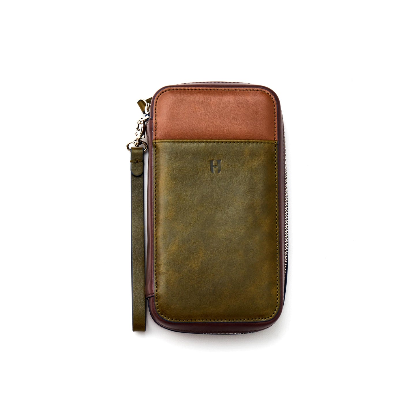Wristlet for Men & Women, Full-Grain Leather Clutch Bag, RFID Protection, Zipper Pocket, Handcrafted, Gift Box & Pouch
