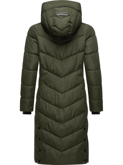 Women's Winter Jacket with Hood | Windproof & Weather-Resistant Jacket | Quilted, Puffy Coat | Sahnekatzii XIV XS-5XL