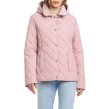 Jones New York Women's Ladies Lightweight Quilted Jacket with a Hood