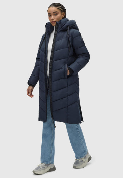 Women's Winter Jacket with Hood | Windproof & Weather-Resistant Jacket | Quilted, Puffy Coat | Sahnekatzii XIV XS-5XL