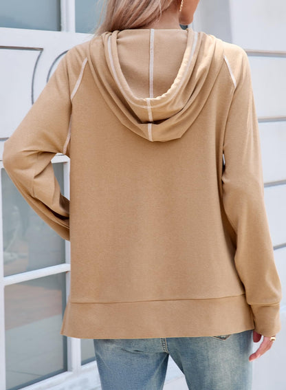 SHEWIN Womens Hoodies Drawstring Hooded Sweatshirt Pullover Long Sleeve Tops Womens Fall Fashion 2025
