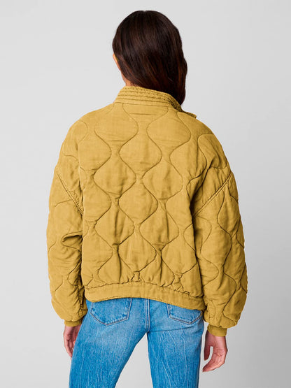 [BLANKNYC] Womens Luxury Clothing Tencel Drop Shoulder Quilted Jacket