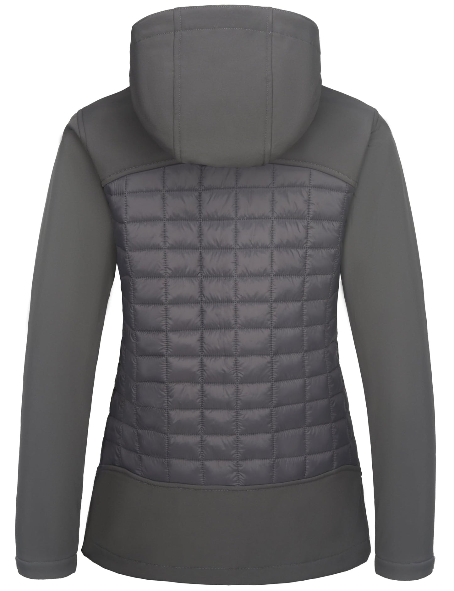 Little Donkey Andy Women's Lightweight Insulated Hybrid Jacket for Hiking Running Ski Thermal Warm with Removable Hood