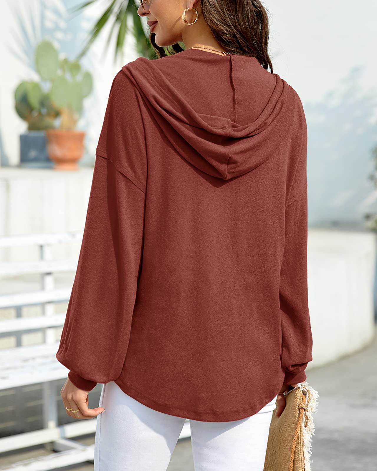 Zatanaroni Womens Zip Up Hoodies Loose fit Sweatshirt Casual Long Sleeve Shirts for Women Pullover Tops With Pocket