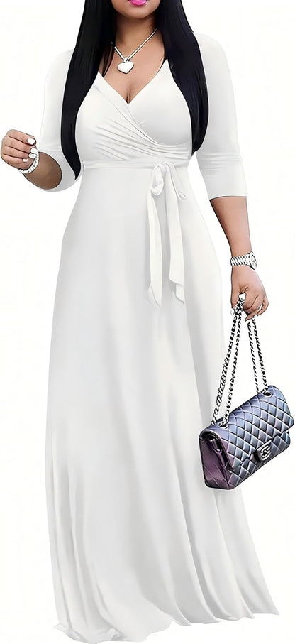 pnpednde Women's Casual Sexy V Neck 3/4 Sleeves Club wear Party Outfits