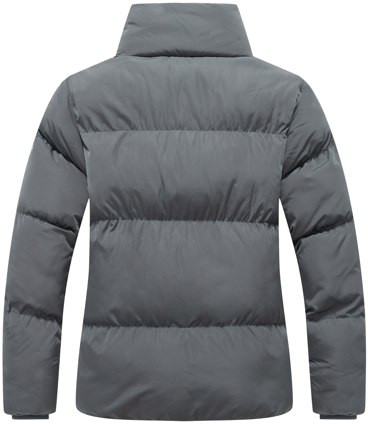GIMECEN Women's Winter Coat Full-Zip Down Jacket Waterproof Puffer Coat Warm Parkas Long Sleeve Outerwear