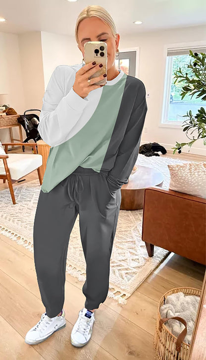 ETCYY NEW Lounge Sets for Women Two Piece Outfits Sweatsuits Sets Long Pant Loungewear Workout Athletic Tracksuits