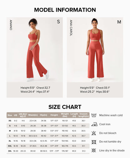 BRXL Wide Leg Yoga Pants for Women with Back Pocket Trouser Style High Waisted 30" Casual Lounge Buttery Soft Stretch Loose