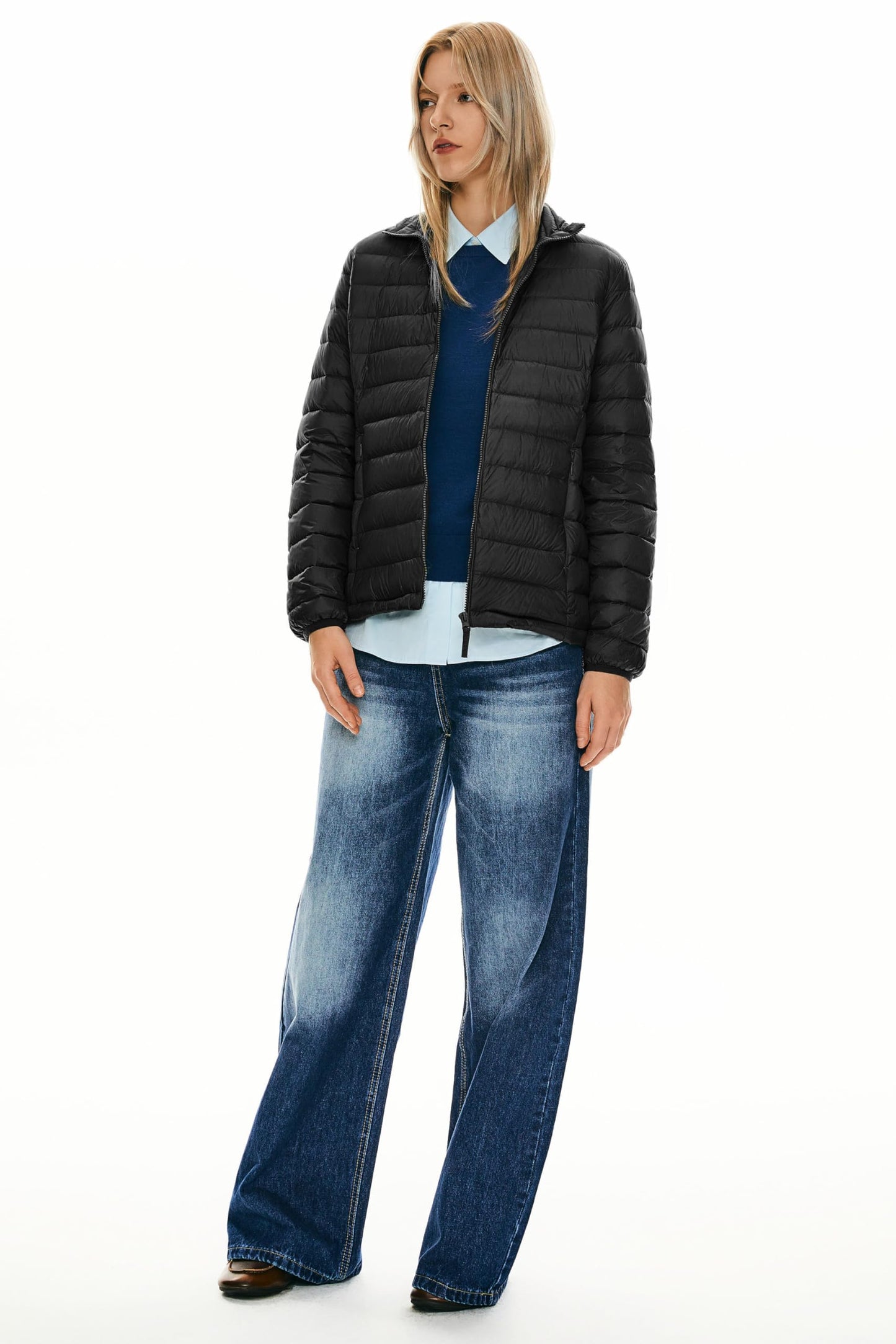 Orolay Women's Lightweight Packable Down Jacket Quilted Puffer Coat with Stand Collar