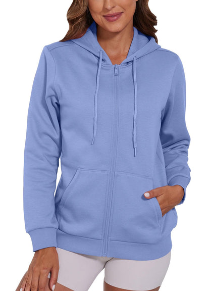 SMENG Womens Zip Up Hoodies Long Sleeve Fit Hooded Sweatshirts 2025 Casual Lightweight Jacket