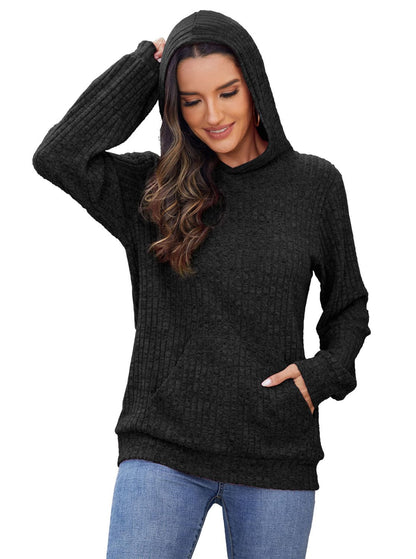 Womens Long Sleeve Shirts Kangaroo Pocket Fashion Hoodies Fall Pullover Sweatshirts