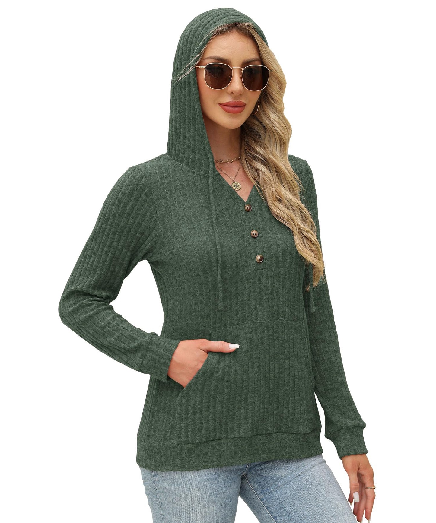 Womens Sweaters Fashion Hoodies Long Sleeve Tops Casual Sweatshirts Fall Outfits Pullover Winter Clothes 2025
