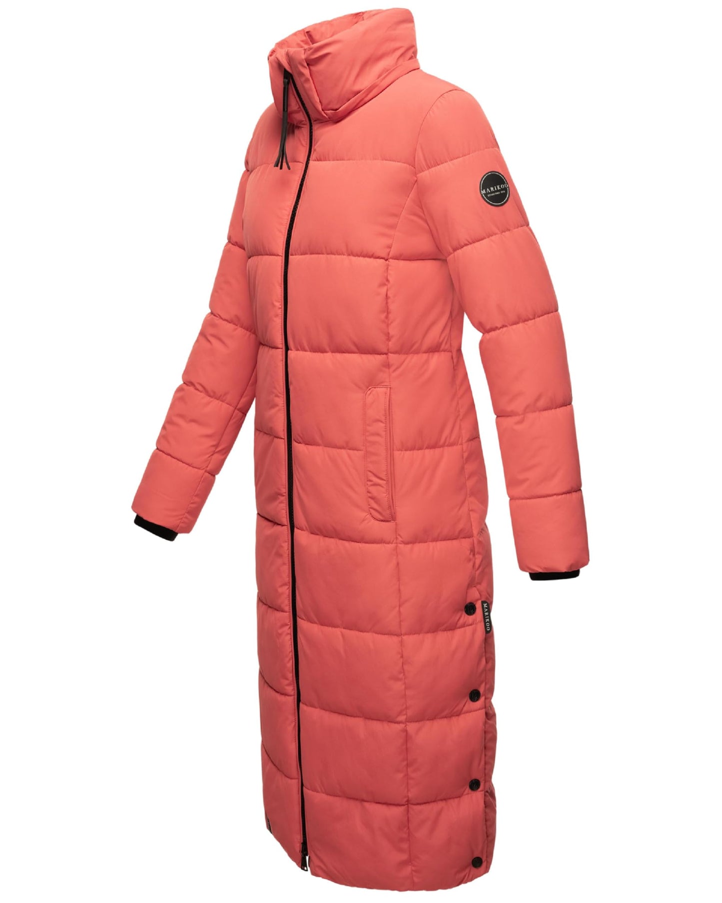 Long Fall & Winter Coat for Women | Detachable Hood | Quilted Women’s Calf-Length Jacket | Nadeshikoo XVI XS-5XL