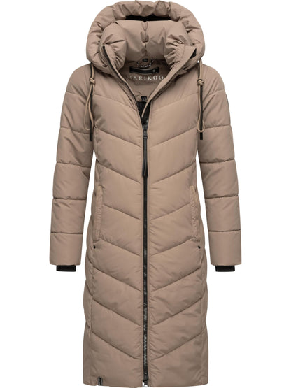 Women's Winter Jacket with Hood | Windproof & Weather-Resistant Jacket | Quilted, Puffy Coat | Sahnekatzii XIV XS-5XL