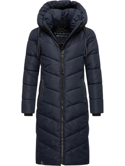 Women's Winter Jacket with Hood | Windproof & Weather-Resistant Jacket | Quilted, Puffy Coat | Sahnekatzii XIV XS-5XL