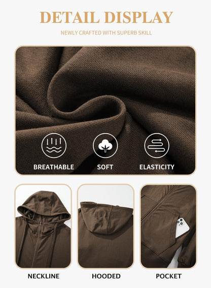Eytino Women Plus Size Sweatshirts Long Sleeve Zip Up Oversized Casual Hoodies Jackets 2025 Fashion Fall Outfits(1X-5X)