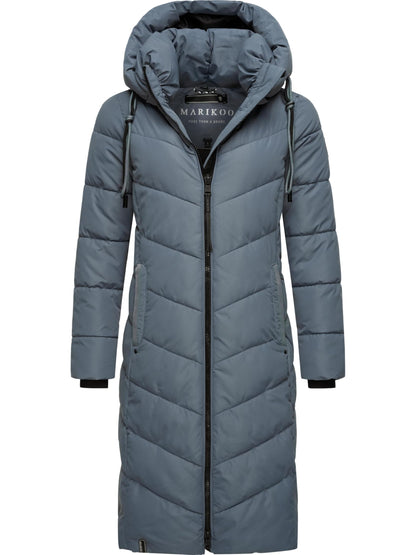 Women's Winter Jacket with Hood | Windproof & Weather-Resistant Jacket | Quilted, Puffy Coat | Sahnekatzii XIV XS-5XL