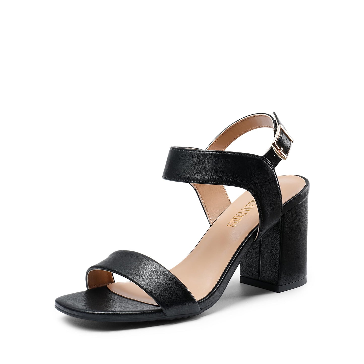 DREAM PAIRS Women's High Chunky Heels Square Toe Block Ankle Strap Dress Comfort Sandals