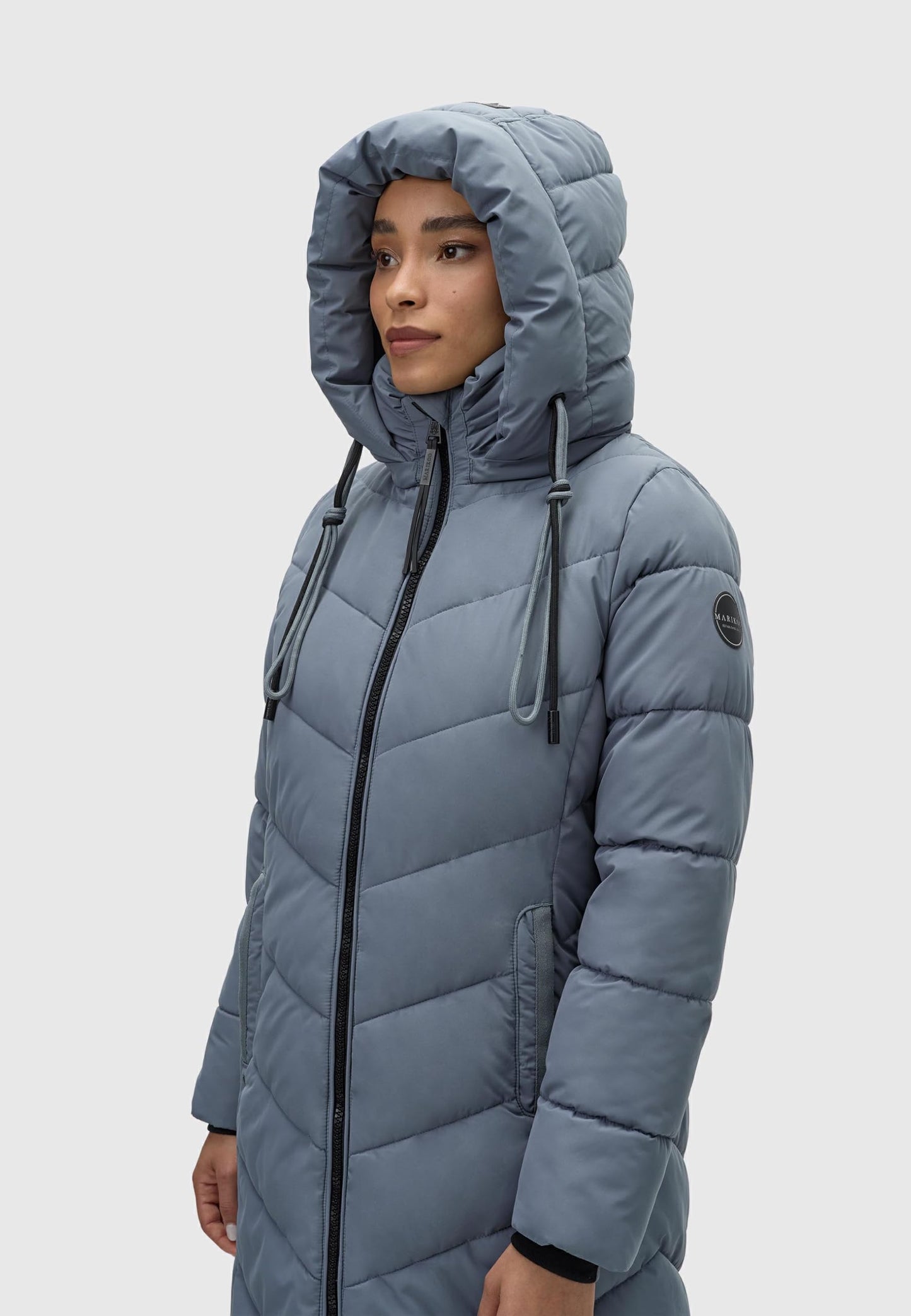 Women's Winter Jacket with Hood | Windproof & Weather-Resistant Jacket | Quilted, Puffy Coat | Sahnekatzii XIV XS-5XL