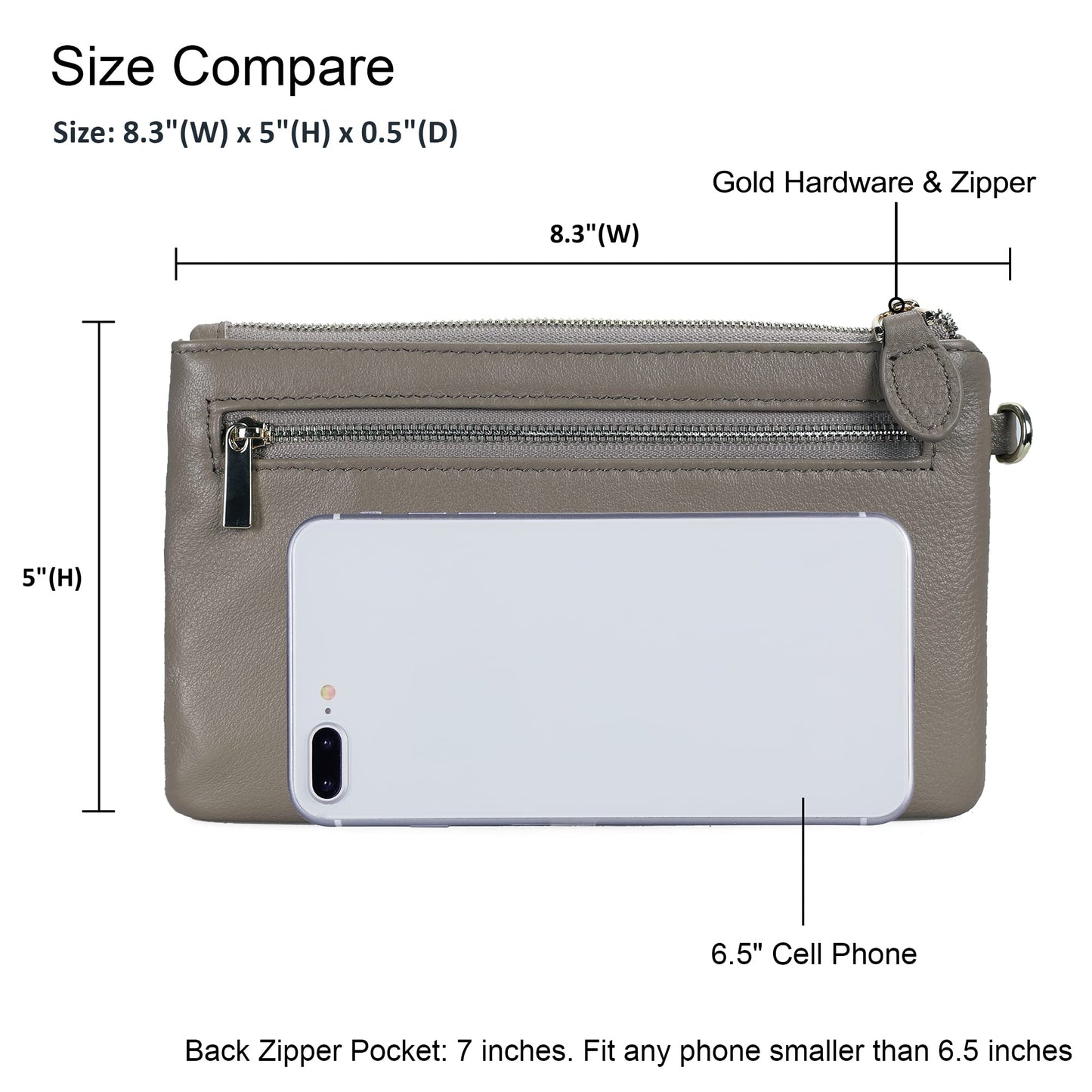 befen Genuine Leather Wristlet Clutch RFID Blocking Bag Cell Phone Wallet Purse Wristlet Wallet Purses and Handbags for Women