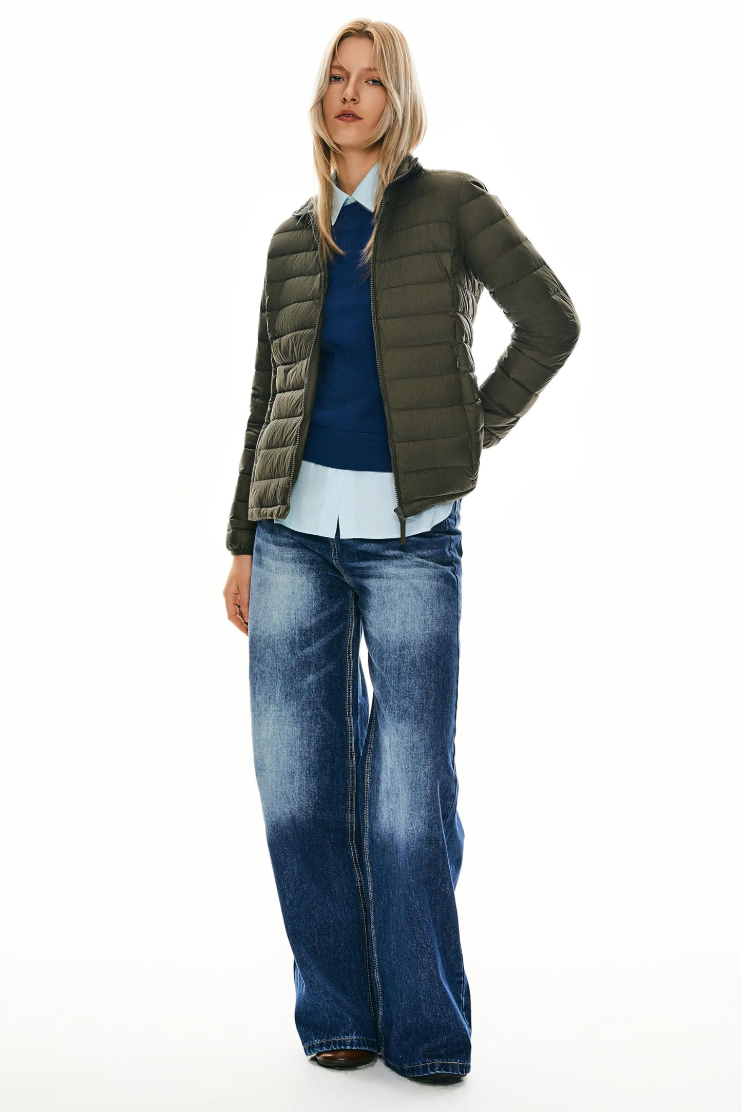 Orolay Women's Lightweight Packable Down Jacket Quilted Puffer Coat with Stand Collar